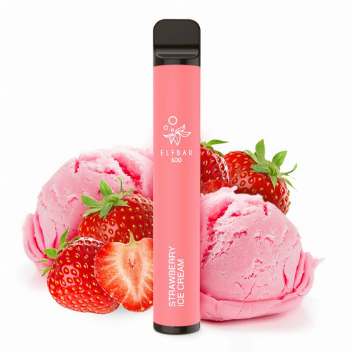 Elf Bar 600 Einweg E-Shisha Strawberry Ice Cream Aroma 20mg Nikotin