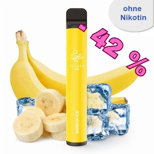 Elf Bar 600 Einweg E-Zigarette Banana Ice Aroma Nikotinfrei