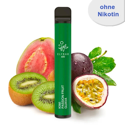 Elf Bar 600 Einweg E-Zigarette Kiwi Passion Fruit Guave Nikotinfrei