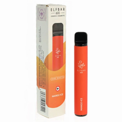 Elf Bar 600 Einweg E-Zigarette Mango ICE Aroma Nikotinfrei