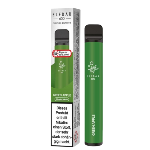 Elf Bar 600 Green Apple Einweg E-Zigarette 20mg