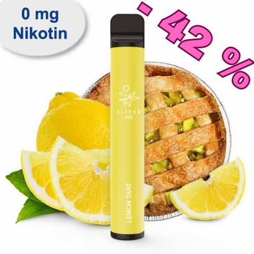 Elf Bar 600 Lemon Tart Einweg E-Zigarette ohne Nikotin