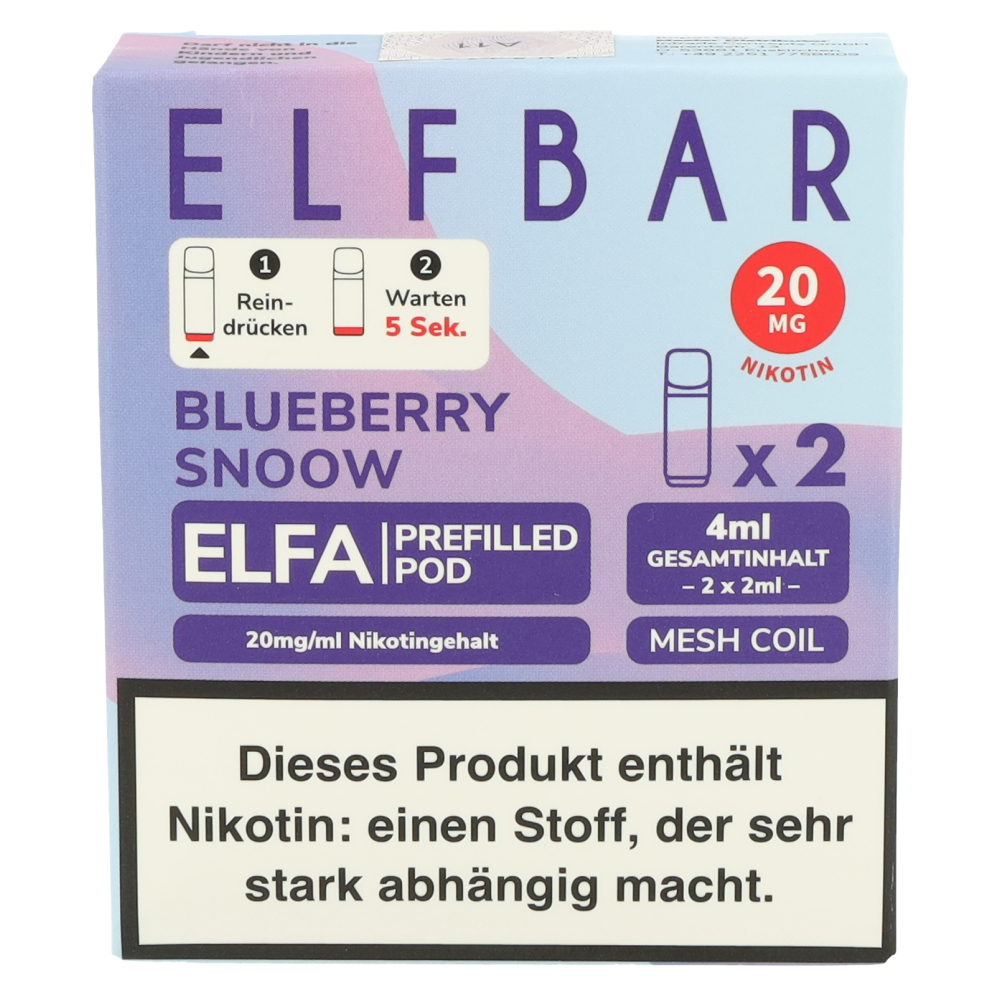 Elf Bar ELFA Blueberry Snoow Prefilled Pod 2x2ml 20mg