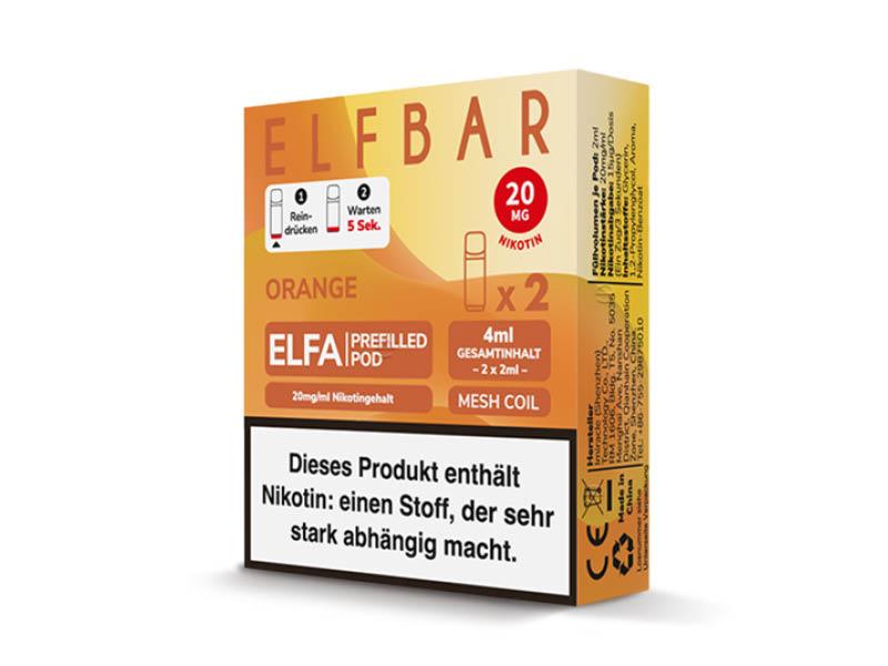 Elf Bar ELFA Orange Prefilled Pod 2x2ml 20mg
