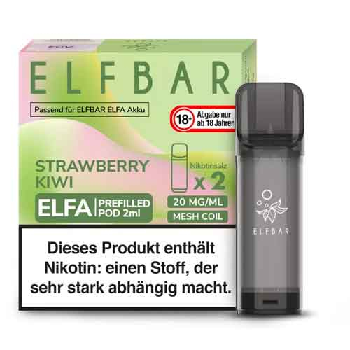 Elf Bar ELFA Strawberry Kiwi Perfilled Pod 2x2ml 20mg