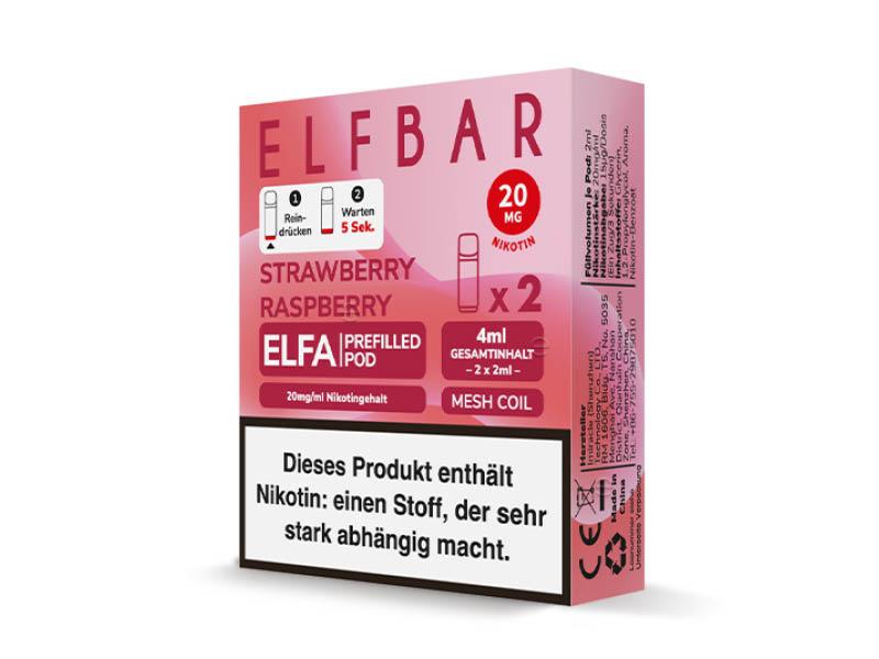 Elf Bar ELFA Strawberry Raspberry Prefilled Pod 2x2ml 20mg