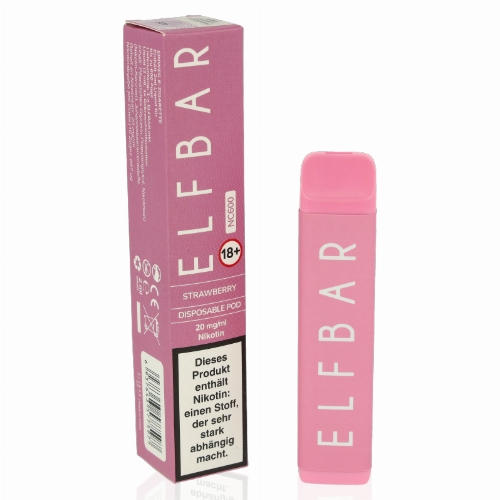 Elf Bar NC600 Einweg E-Zigarette Strawberry 20 mg Nikotin