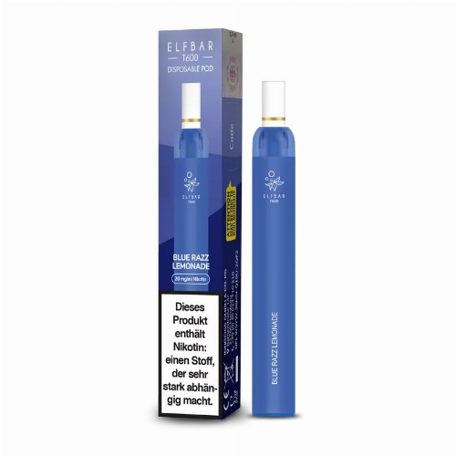 Elf Bar T600 E-Zigarette mit Filter Blue Raz Lemonade 20 mg Nikotin