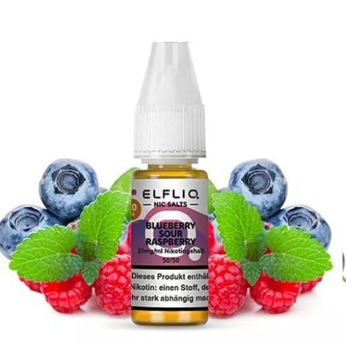 Elfliq by Elf Bar Blueberry Sour Raspberry 10mg Nic Salt Liquid