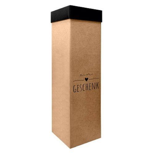 Flaschenbox ein Geschenk Braune Geschenkbox