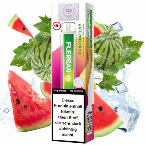 Flerbar 600 Watermelon Ice Einweg E-Zigarette 20mg