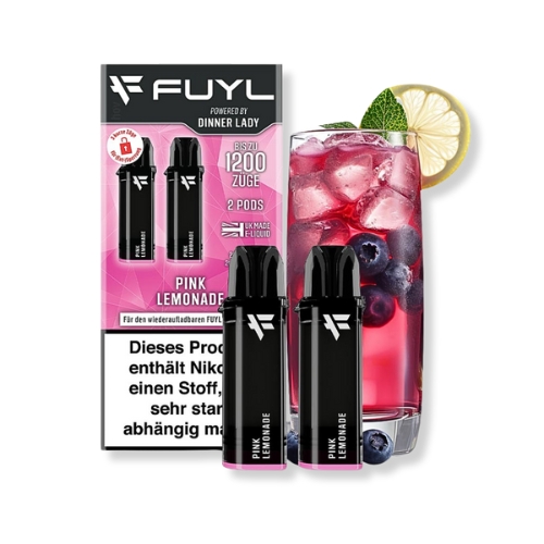 FUYL Powered by Dinner Lady Pink Lemonade Prefilled Pods 2x2ml 20mg