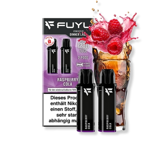 FUYL Powered by Dinner Lady Raspberry Cola Prefilled Pods 2x2ml 20mg
