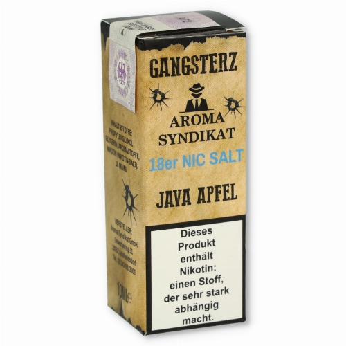 Gangsterzt Java-Apfel Nikotinsalz Liquid 10ml 18mg