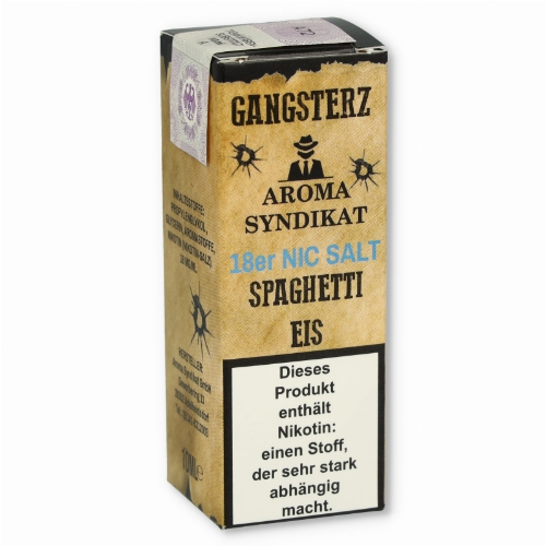 Gangsterzt Spagetti Eis Nikotinsalz Liquid 10ml 18mg