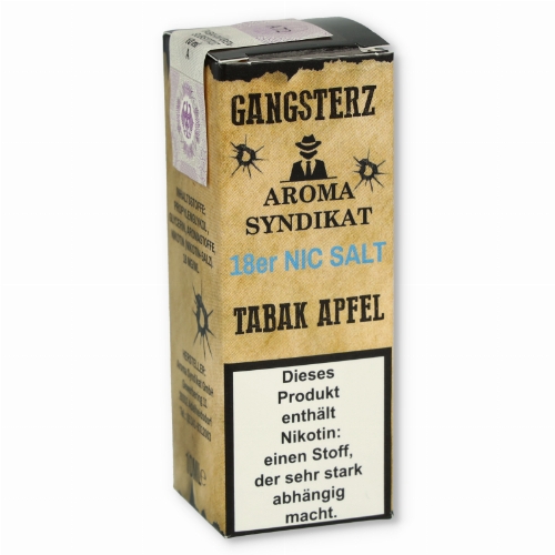 Gangsterzt Tabak-Apfel Nikotinsalz Liquid 10ml 18mg