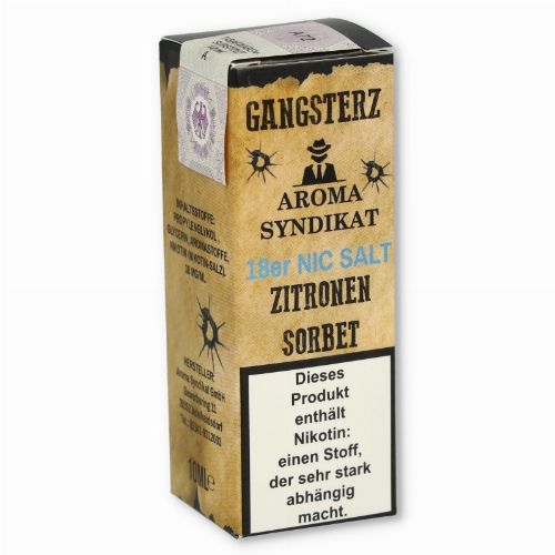 Gangsterzt Zitronen-Sorbet  Nikotinsalz Liquid 10ml 18mg