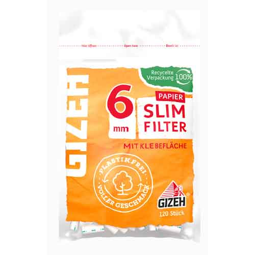 Gizeh PAPIER Filter Slim 6mm Zigarettenfilter 120 Stück