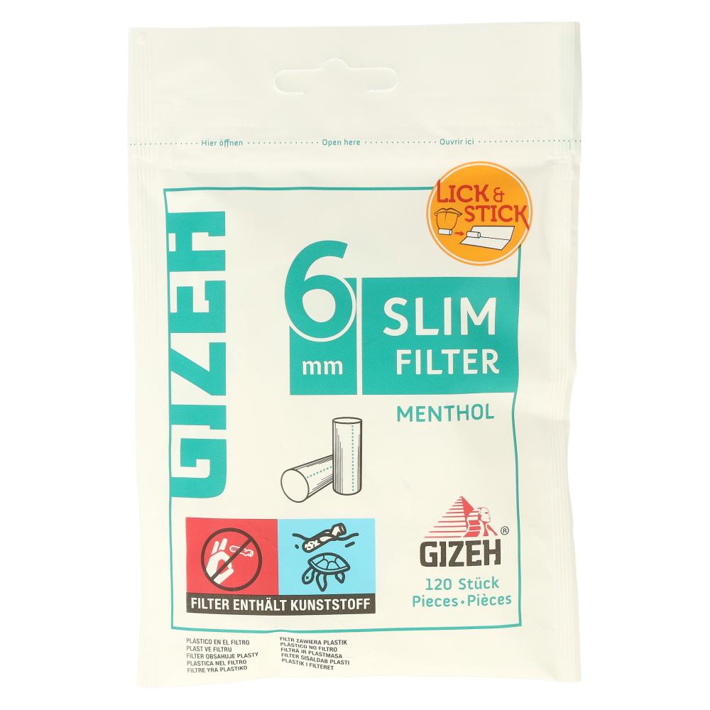 Gizeh Slim Filter Menthol Zigarettenfilter 120 Stück