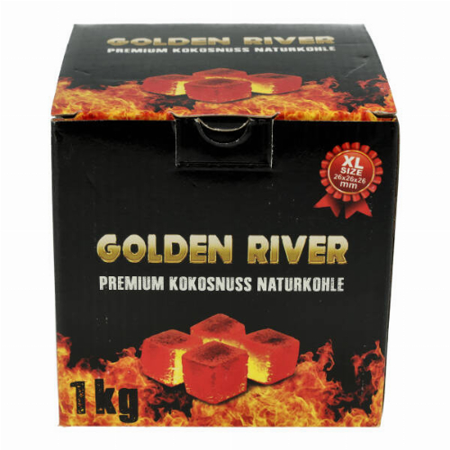 Wasserpfeifenkohle Kokosnuss Golden River 1 kg