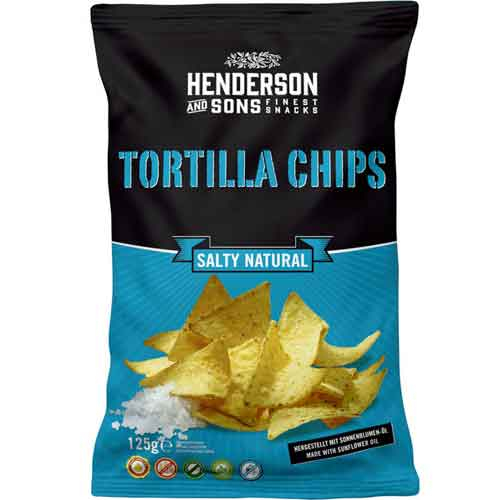 Henderson & Sons Tortilla Chips Salty Natural 125g