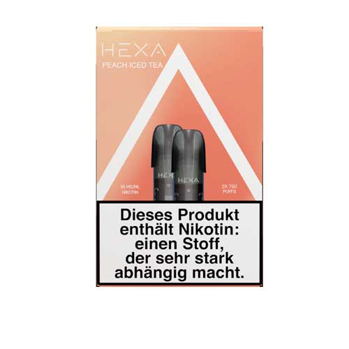 Hexa Pro Vape Pods Peach Iced Tea 2x2ml  18mg