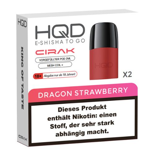 HQD CIRAK 2x2ml Pods Dragon Strawberry 18mg