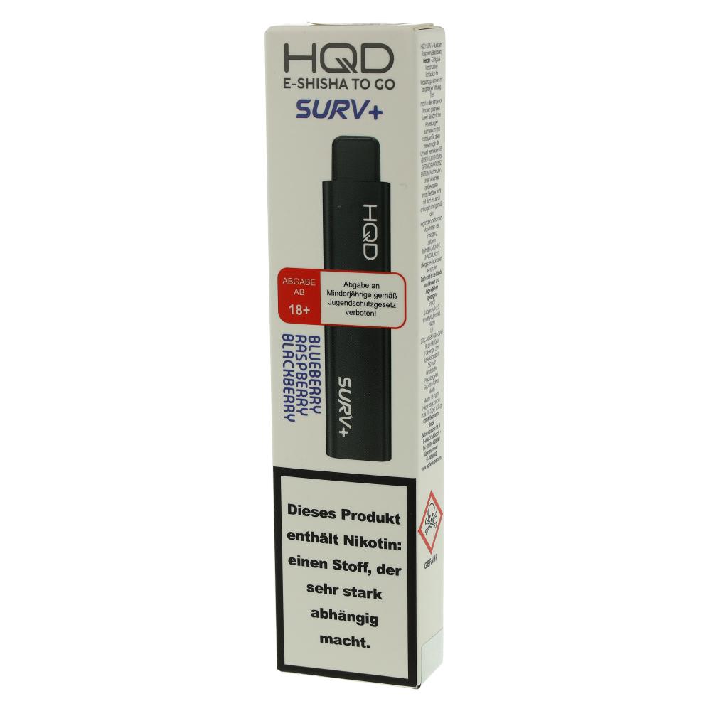HQD Surv+ Einweg E-Zigarette Blueberry Raspberry Blackberry 18mg