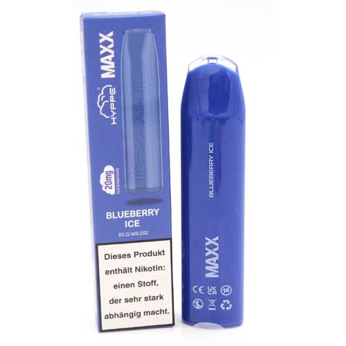 Hyppe Maxx 600 Einweg E-Zigarette Blueberry Ice Aroma 20mg