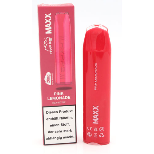 Hyppe Maxx 600 Einweg E-Zigarette Pink Lemonade Aroma 20mg