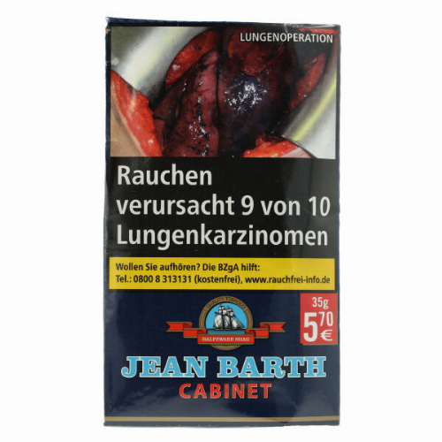 Jean Barth Tabak Cabinet Halfzware 35g Päckchen Zigarettentabak
