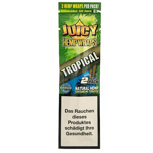 Juicy Blunts Hemp Wraps Tropical (Passion) 2Stk.