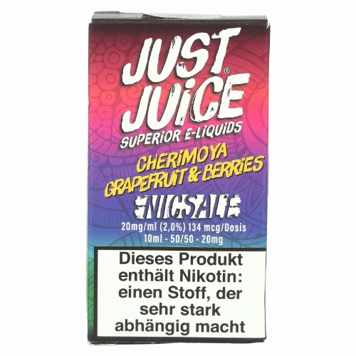 Just Juice Nikotinsalz Liquid Cherimoya, Grapefruit, Beeren 20mg