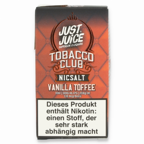 Just Juice Vanilla Toffe Tobacco Nikotinsalz Liquid 20mg