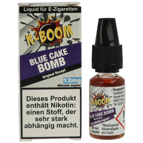 K-BOOM Blue Cake Bomb Original Rezept Liquid 10 ml 12mg