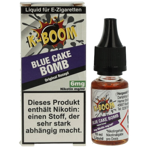 K-BOOM Blue Cake Bomb Original Rezept Liquid 10 ml 6mg