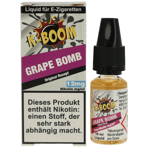 K-BOOM Grape Bomb Original Rezept Liquid 10 ml 12mg