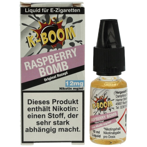 K-BOOM Raspberry Bomb Original Rezept Liquid 10 ml 12mg