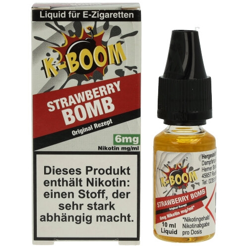 K-BOOM Strawberry Bomb Original Rezept Liquid 10 ml 6mg