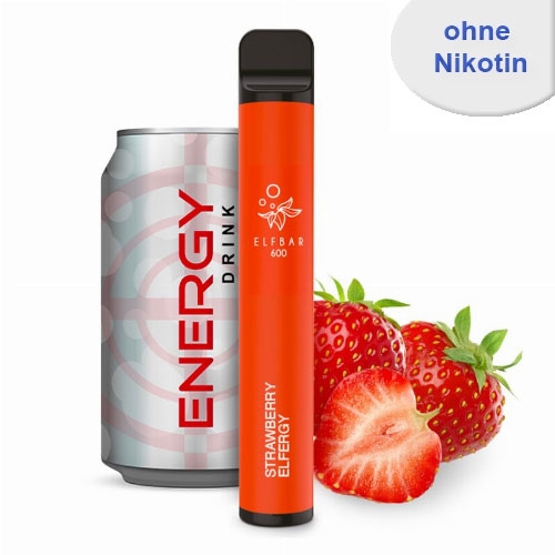 Elf Bar 600 Einweg E-Zigarette Elfergy Strawberry Aroma Nikotinfrei