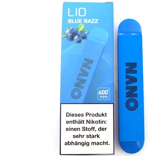 Lio Nano X 600 Einweg E-Zigarette Blue Razz 20mg