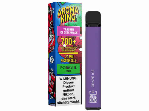 AROMA KING 700+ Trauben-Ice Einweg E-Shisha 20mg Nikotinsalz