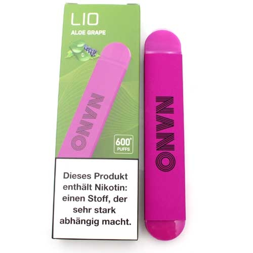 Lio Nano X 600 Einweg E-Zigarette Aloe Grape 20mg