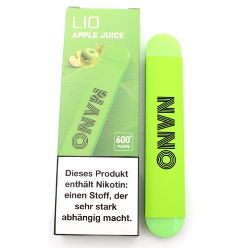 Lio Nano X 600 Einweg E-Zigarette Apple Juice 20mg