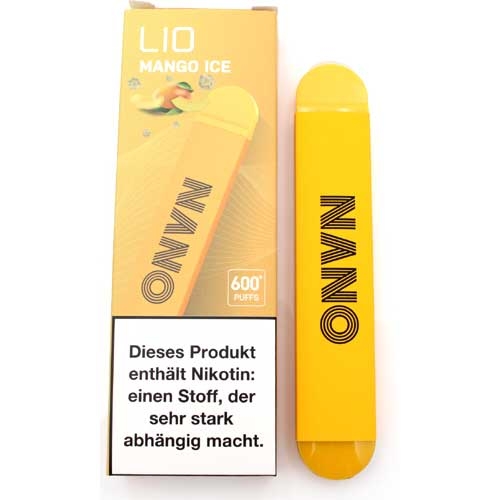 Lio Nano X 600 Einweg E-Zigarette Mango Ice 20mg