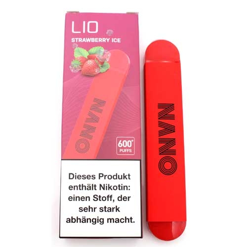 Lio Nano X 600 Einweg E-Zigarette Strawberry Ice 20mg