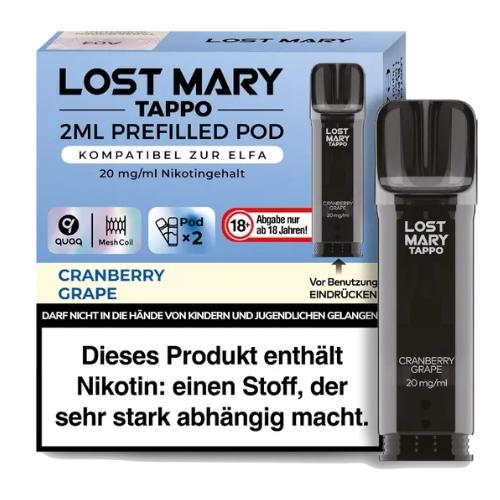 Lost Mary Tappo Pod Cranberry Grape 20 mg/ml 2 x 2ml