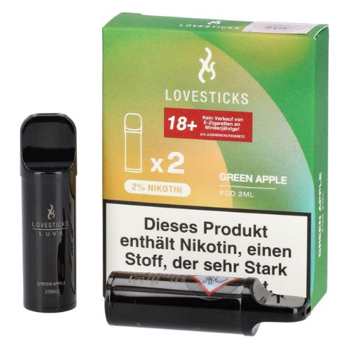 Lovesticks Green Apple Prefilled Pod 2x2ml