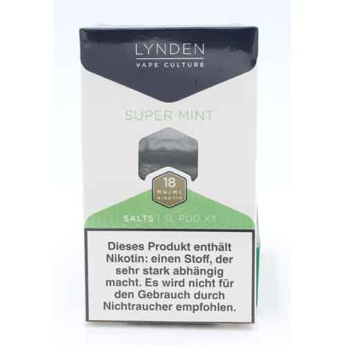 LYNDEN SL POD Salts Super Mint Pods 18mg/ml 3Stk.