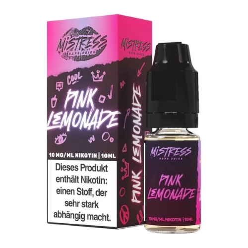 Mistress Vape Juice Pink Lemonade 10mg Nic Salt Liquid